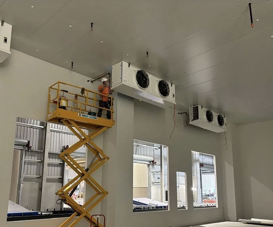 Standby Services technician installing commercial cool room refrigeration